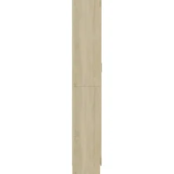 vidaXL - Vitrinekast - Bruin - Bewerkt hout - 82,5x30,5x185 cm