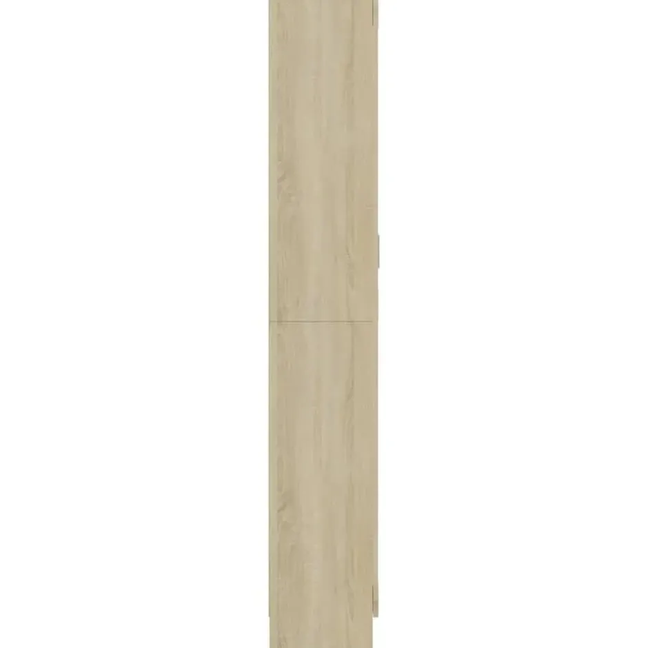 vidaXL - Vitrinekast - Bruin - Bewerkt hout - 82,5x30,5x185 cm