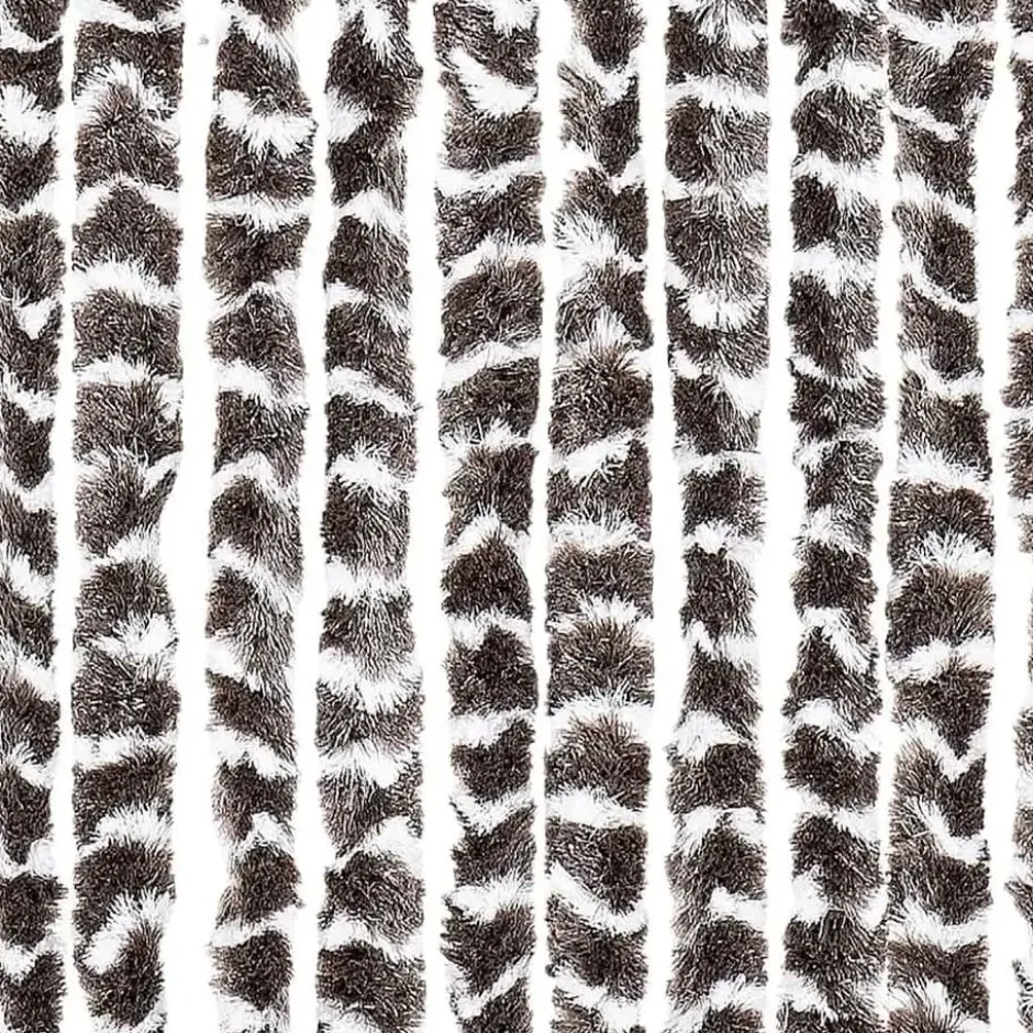 vidaXL - Vliegengordijn voor camperdeur - Beige en bruin - Chenille - 56x200 cm