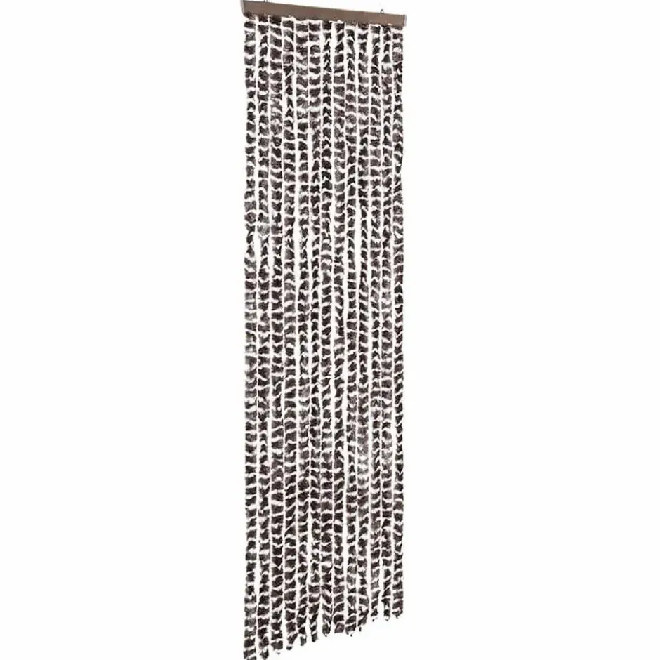 vidaXL - Vliegengordijn voor camperdeur - Beige en bruin - Chenille - 56x200 cm