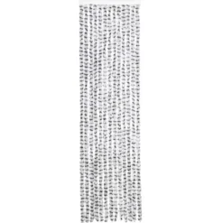 vidaXL - Vliegengordijn voor camperdeur Licht/donkergrijs Chenille - 56x200 cm