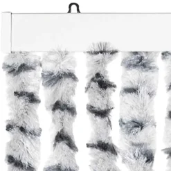 vidaXL - Vliegengordijn voor camperdeur Licht/donkergrijs Chenille - 56x200 cm