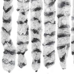vidaXL - Vliegengordijn voor camperdeur Licht/donkergrijs Chenille - 56x200 cm