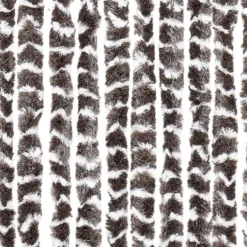 vidaXL - Vliegengordijn voor camperdeur - Bruin en wit - Chenille - 56x200 cm