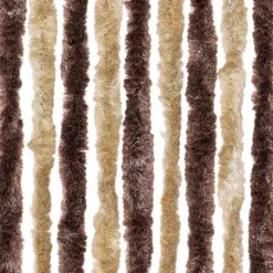 vidaXL - Vliegengordijn voor camperdeur Beige en lichtbruin Chenille - 56x185 cm