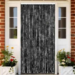 vidaXL - Vliegengordijn voor terrasdeur - Antraciet - Chenille - 100x200 cm