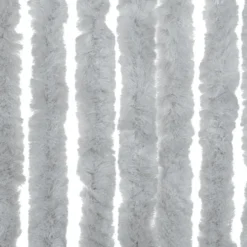 vidaXL - Vliegengordijn voor terrasdeur Lichtgewicht Grijs Chenille - 100x220 cm