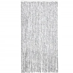 vidaXL - Vliegengordijn voor terrasdeur Licht/donkergrijs Chenille - 100x230 cm