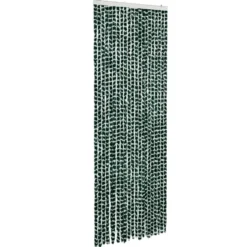 vidaXL - Vliegengordijn voor terrasdeur - Goren en wit - Chenille - 90x200 cm