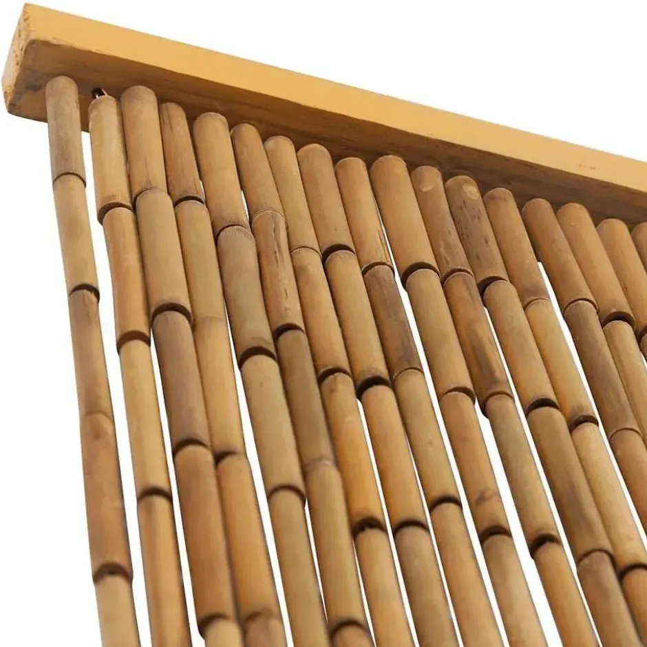 vidaXL - Vliegengordijn voor terrasdeur 120 strengen Bruin - Bamboe - 120x220 cm