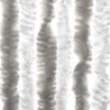 vidaXL - Vliegengordijn voor terrasdeur Lichtgrijs en wit - Chenille - 90x220 cm