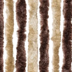 vidaXL - Vliegengordijn voor terrasdeur Beige, lichtbruin Chenille - 100x200 cm