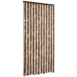 vidaXL - Vliegengordijn voor terrasdeur Beige, lichtbruin Chenille - 100x200 cm