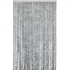 vidaXL - Vliegengordijn voor terrasdeur Grijs en zwart-wit Chenille - 118x220 cm