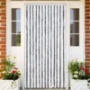 vidaXL - Vliegengordijn voor terrasdeur - Grijs en wit - Chenille - 118x220 cm