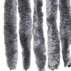 vidaXL - Vliegengordijn voor terrasdeur - Zilver - Chenille - 100x220 cm