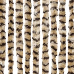 vidaXL - Vliegengordijn voor terrasdeur - Beige en bruin - Chenille - 100x230 cm