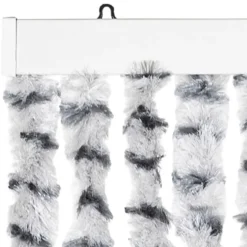 vidaXL - Vliegengordijn voor terrasdeur Licht/donkergrijs Chenille - 118x220 cm