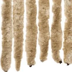 vidaXL - Vliegengordijn voor terrasdeur Lichtgewicht Beige Chenille - 100x200 cm