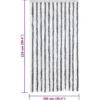 vidaXL - Vliegengordijn voor terrasdeur - Grijs en wit - Chenille - 100x230 cm