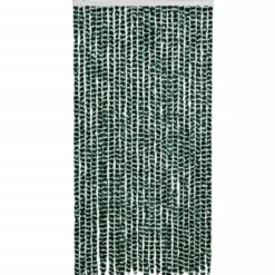 vidaXL - Vliegengordijn voor terrasdeur - Taupe en wit - Chenille - 100x200 cm