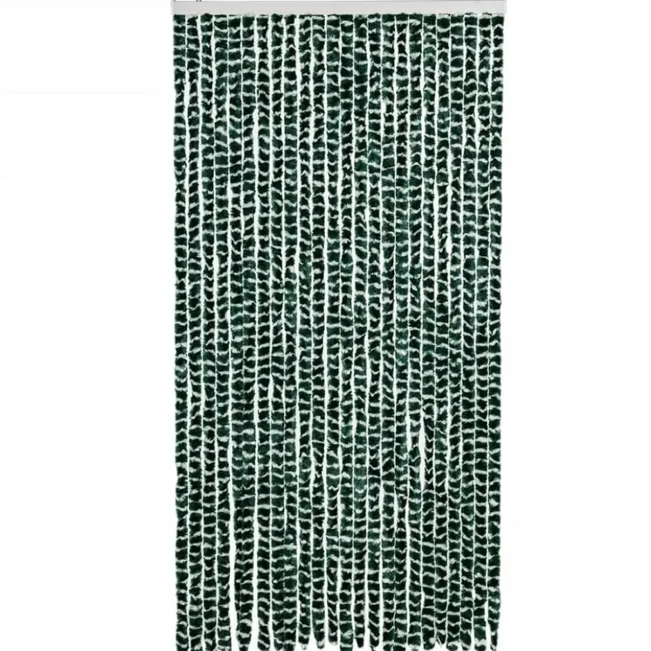 vidaXL - Vliegengordijn voor terrasdeur - Goren en wit - Chenille - 100x200 cm