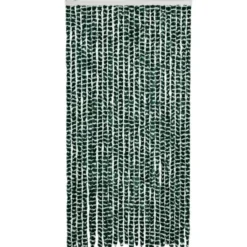 vidaXL - Vliegengordijn voor terrasdeur - Goren en wit - Chenille - 100x230 cm