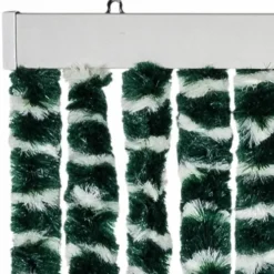 vidaXL - Vliegengordijn voor terrasdeur - Goren en wit - Chenille - 100x230 cm