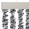 vidaXL - Vliegengordijn voor terrasdeur Grijs en zwart-wit Chenille - 100x230 cm