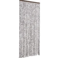 vidaXL - Vliegengordijn voor terrasdeur Bruin en beige - Chenille - 90x220 cm