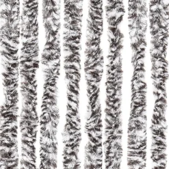 vidaXL - Vliegengordijn voor terrasdeur Bruin en beige - Chenille - 90x220 cm