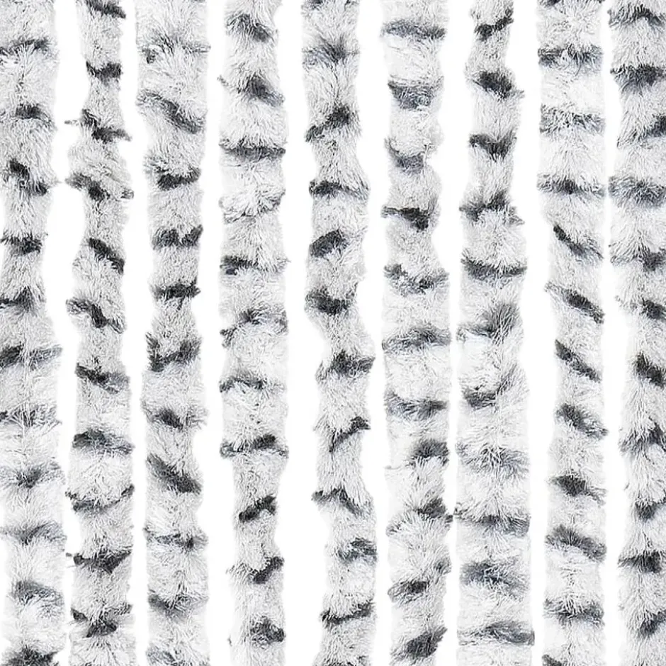 vidaXL - Vliegengordijn voor terrasdeur Licht/donkergrijs Chenille - 90x200 cm