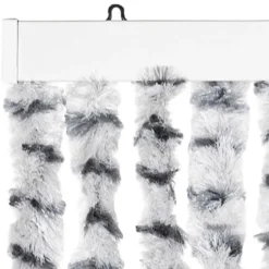 vidaXL - Vliegengordijn voor terrasdeur Licht/donkergrijs Chenille - 100x200 cm