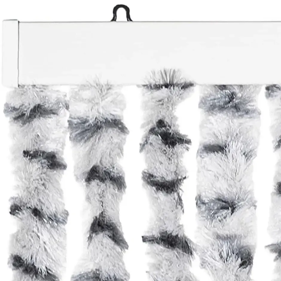 vidaXL - Vliegengordijn voor terrasdeur Licht/donkergrijs Chenille - 100x200 cm