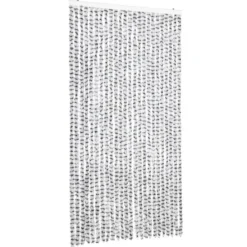 vidaXL - Vliegengordijn voor terrasdeur Licht/donkergrijs Chenille - 100x200 cm