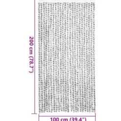 vidaXL - Vliegengordijn voor terrasdeur Licht/donkergrijs Chenille - 100x200 cm