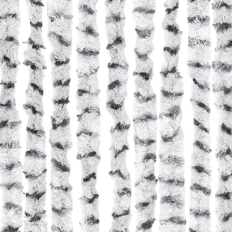 vidaXL - Vliegengordijn voor terrasdeur Licht/donkergrijs Chenille - 100x200 cm