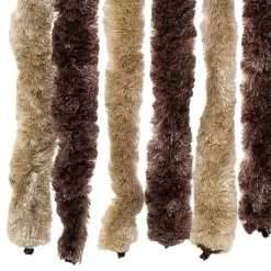 vidaXL - Vliegengordijn voor terrasdeur Beige, lichtbruin Chenille - 118x220 cm