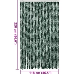 vidaXL - Vliegengordijn voor terrasdeur Lichtgewicht Grijs Chenille - 100x230 cm