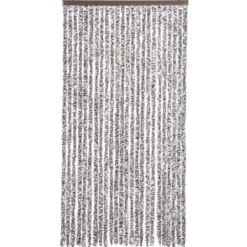 vidaXL - Vliegengordijn voor terrasdeur - Bruin en beige - Chenille - 100x200 cm