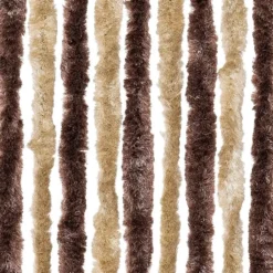 vidaXL - Vliegengordijn voor terrasdeur Beige en lichtbruin Chenille - 90x200 cm