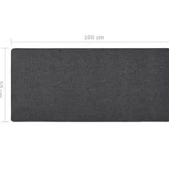vidaXL - Vloerkleed - Antraciet - Polypropyleen - 50 x 100 cm