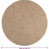 vidaXL - Vloerkleed - Bruin - Polypropyleen - Ø 120 cm