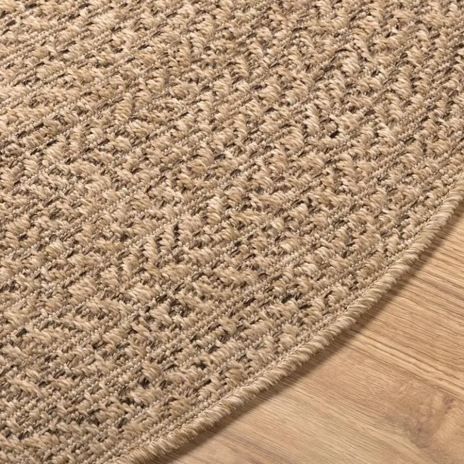 vidaXL - Vloerkleed - Bruin - Polypropyleen - Ø 120 cm