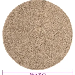 vidaXL - Vloerkleed - Bruin - Polypropyleen - Ø 90 cm