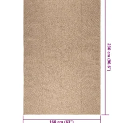vidaXL - Vloerkleed - Bruin - Polypropyleen - 160 x 230 cm