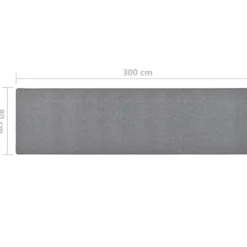 vidaXL - Vloerkleed - Grijs - Polypropyleen - 80 x 300 cm
