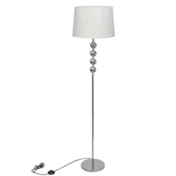 vidaXL - Vloerlamp - Wit - Chrome