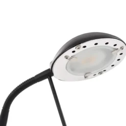 vidaXL - Vloerlamp - Zwart - Staal