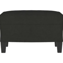 vidaXL - Voetenbank - Zwart - Stof - 60 x 50 x 41 cm
